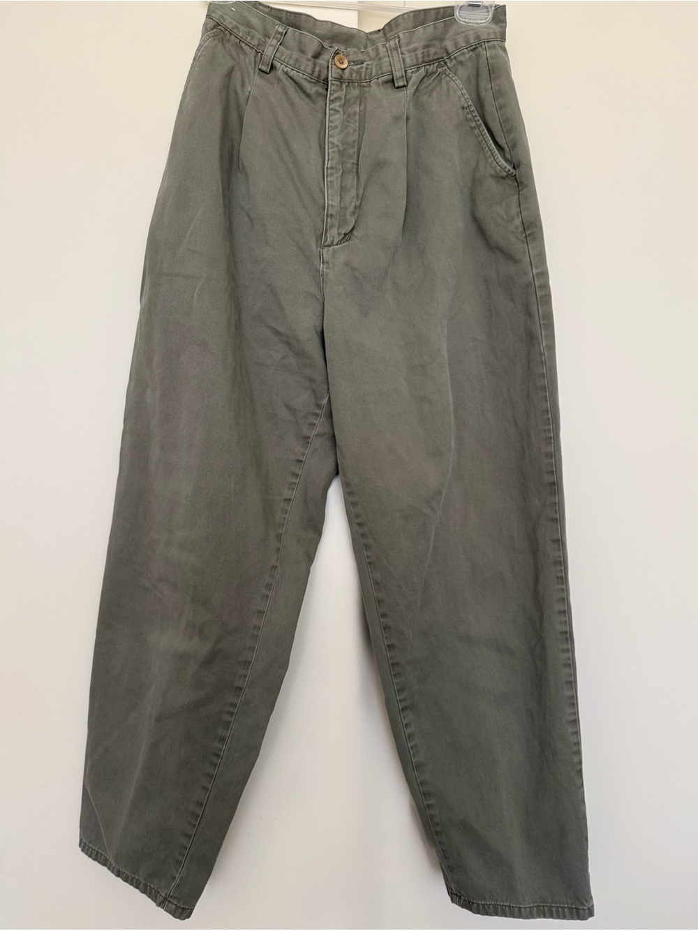 Y2K Vintage Northern Reflections Cottagecore Olive Green Pleated Chinos 28
